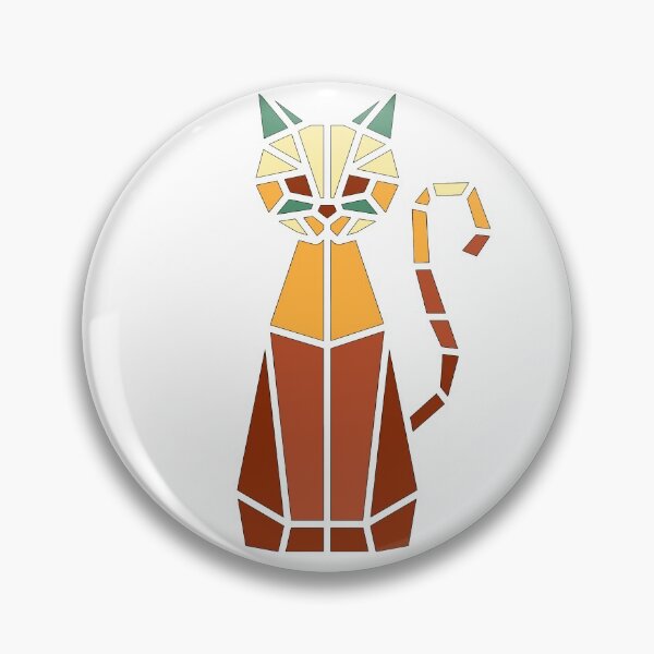 Item preview, Geometric cat in nature colors designed and sold by WatTees.