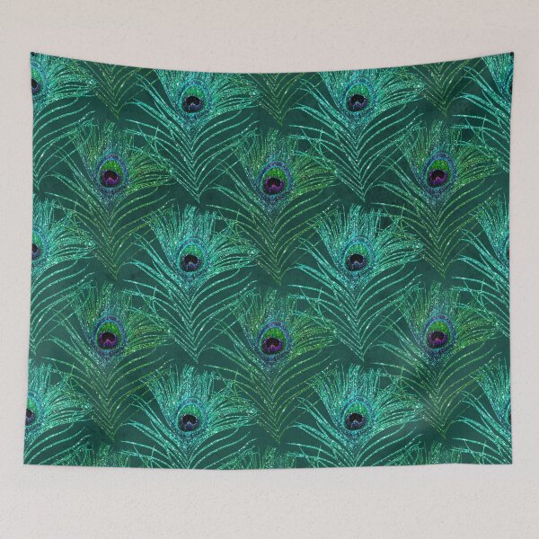 Item preview, Peacock Glitter Feather Pattern 02 designed and sold by AlokeDesigns.