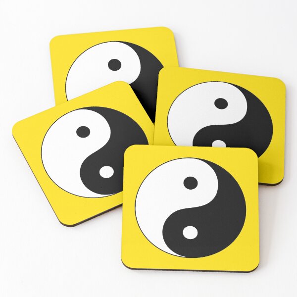 Item preview, Yin and Yang - 阴阳 (yellow background) designed and sold by Jukka Heilimo.