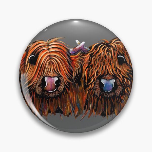 Item preview, HiGHLaND CoW PRiNT SCoTTiSH ' THe GiNGeR NuT oN GReY ' BY SHiRLeY MacARTHuR designed and sold by Shirley MacArthur Art.