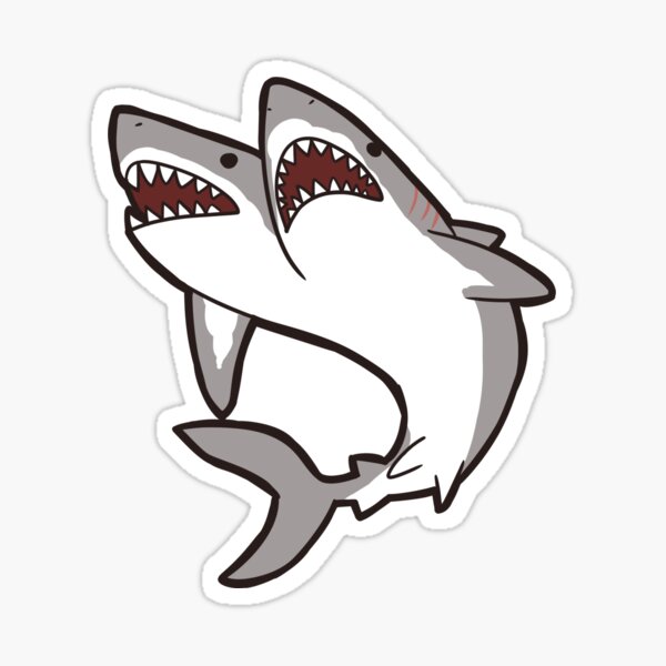 2-Headed Shark Sticker