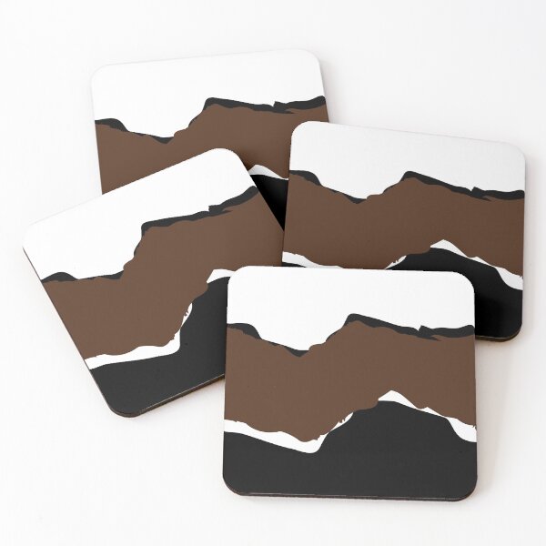 Item preview, White-Brown-Black Abstract Design: A Stunning Mountain-Inspired Art Piece designed and sold by Fai-oma.