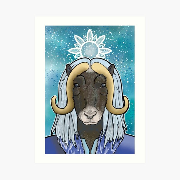 Musk Ox Man Art Print