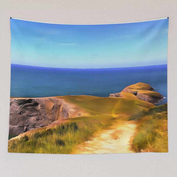 Item preview, Llangrannog Seaview (Painting) designed and sold by cmphotographs.