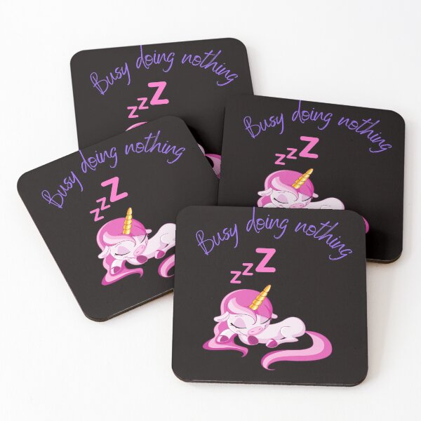 Item preview, Busy doing nothing Unicorn designed and sold by FunTee's.