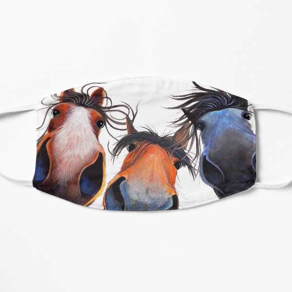 HaPPY HoRSe PRiNT ' WHo LeFT THe GaTe OPeN ? ' BY SHiRLeY MacARTHuR Flat Mask