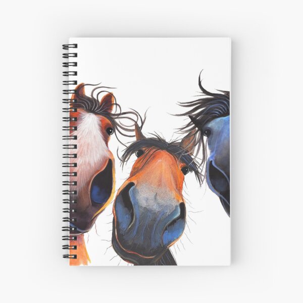 HaPPY HoRSe PRiNT ' WHo LeFT THe GaTe OPeN ? ' BY SHiRLeY MacARTHuR Spiral Notebook