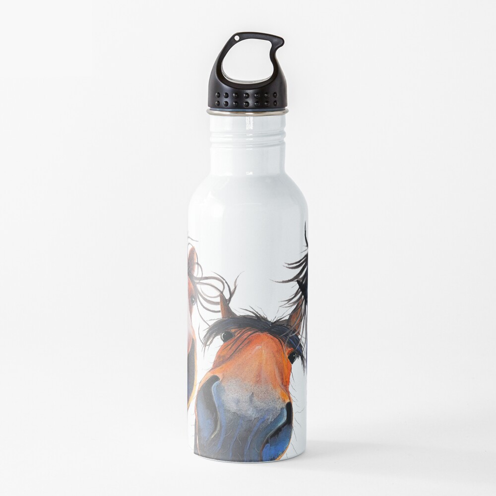 HaPPY HoRSe PRiNT ' WHo LeFT THe GaTe OPeN ? ' BY SHiRLeY MacARTHuR Water Bottle