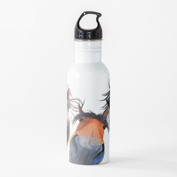 HaPPY HoRSe PRiNT ' WHo LeFT THe GaTe OPeN ? ' BY SHiRLeY MacARTHuR Water Bottle