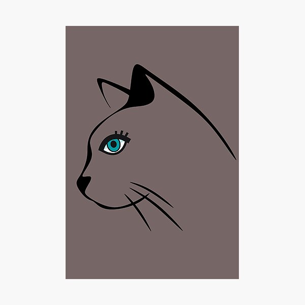 Impressions Photo Sur Le Theme Profil De Chat Redbubble