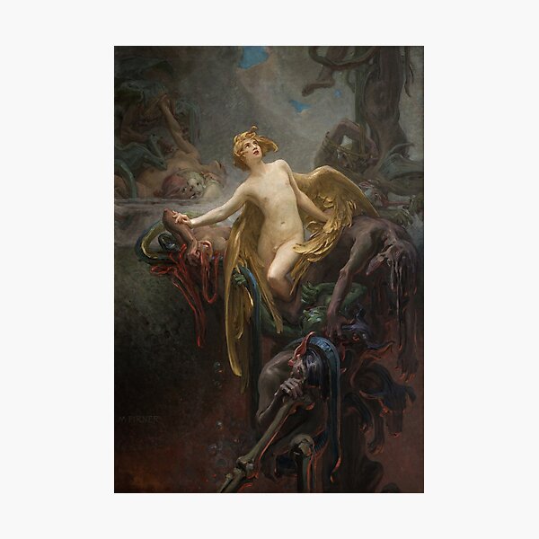 Vista previa del artículo con la obra «Arte vintage de ángeles y demonios», diseñado y vendido por Vintage Designs +.