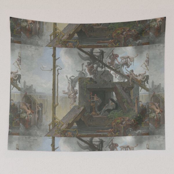 Aperçu de l'œuvre Revolt on the Garden by Demons from Hell vintage painting créée et vendue par Vintage Designs +.