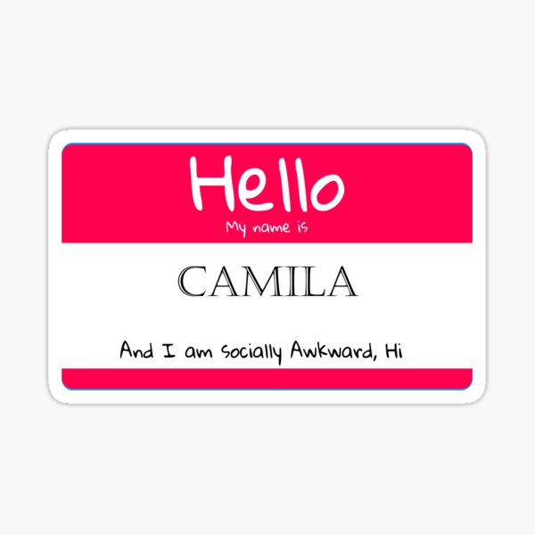 PERSONALISED STICKER WITH NAME OF CAMILA Sticker for Sale by philevera