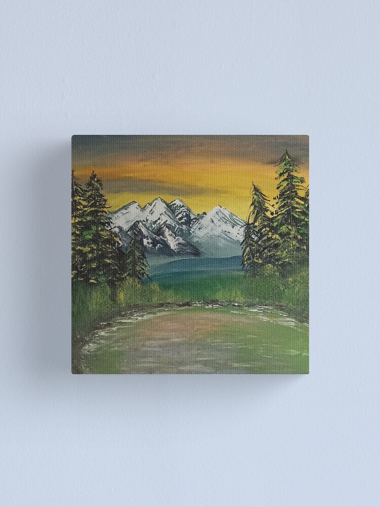 Bob Ross Portrait Fan Art, Acrylic Painting on Stretched Canvas