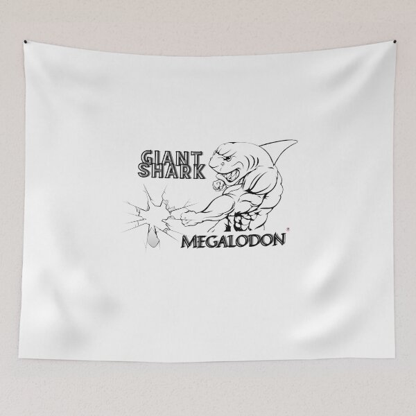Aperçu de l'œuvre Chemise requin mégalodon - T-Shirt préhistorique requin dinosaure, T-Shirt REQUIN GÉANT MEGALODON, t-shirt, chemise de mode, chemise de Fitness, t-shirt graphique Shark Attack créée et vendue par sub256.