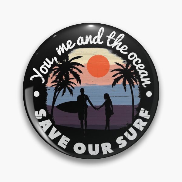 Item preview, Save Our Surf - Retro Vintage Brushed Sunset designed and sold by JordanHolmes.