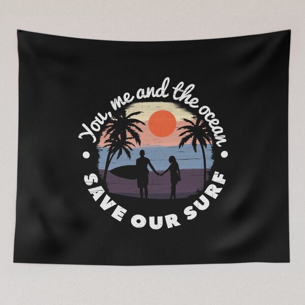 Item preview, Save Our Surf - Retro Vintage Brushed Sunset designed and sold by JordanHolmes.