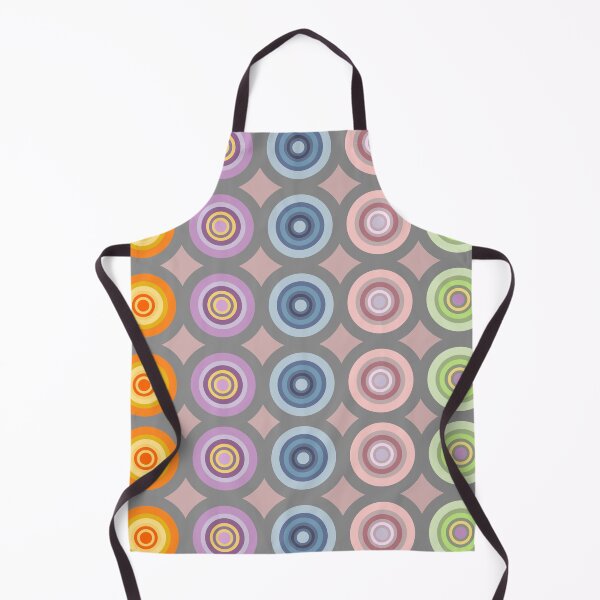 Item preview, A modern take on the 70s - Retro round tile polka dot rainbow pattern with dusky rose designed and sold by Caroline Laursen.
