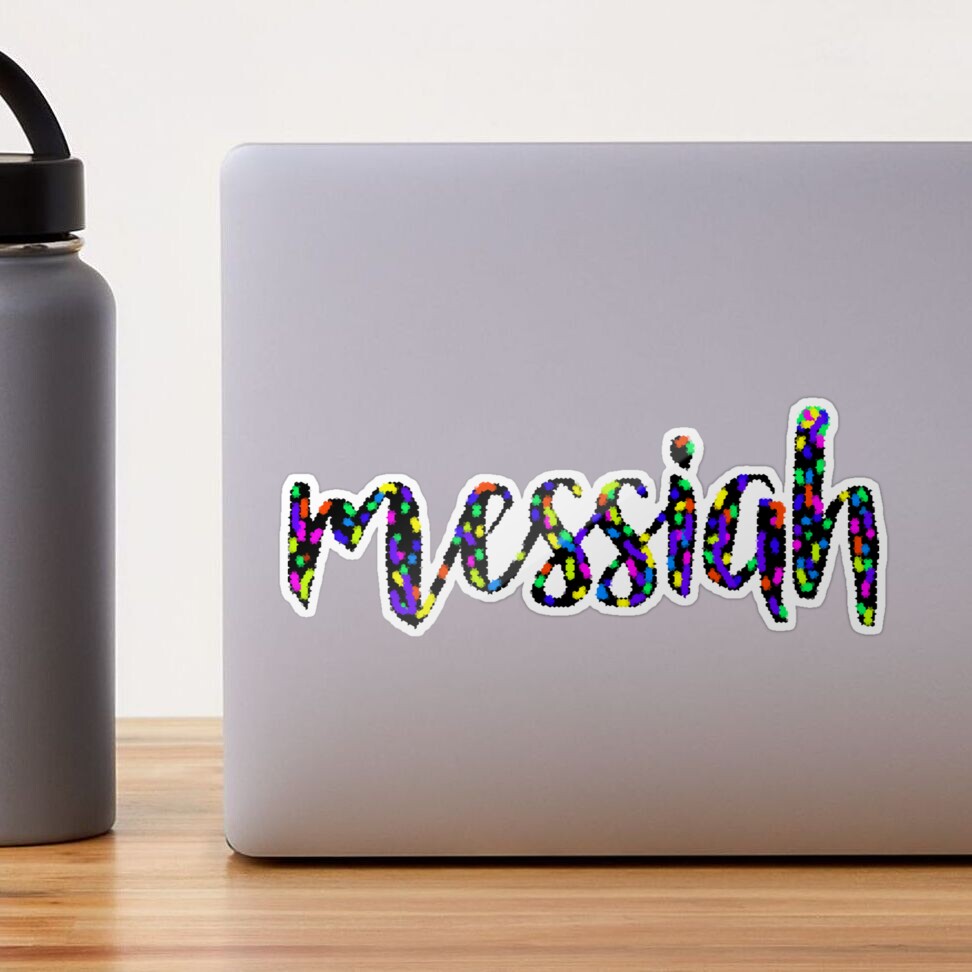 messiah college pixel script sticker Sticker for Sale by Rocky Holmes