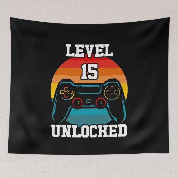 Item preview, Level 15 unlocked funny illustration gift  designed and sold by KO-Design.