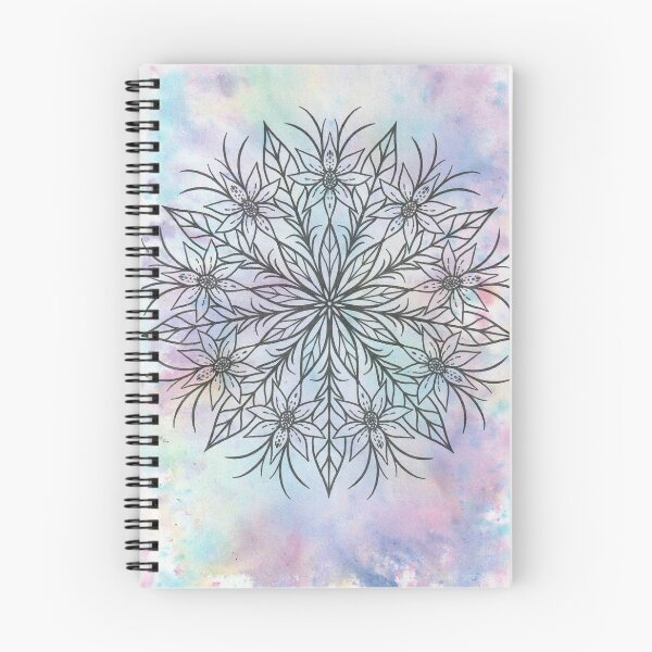 Item preview, Watercolour washed floral inspired mandala designed and sold by neecheeneko.