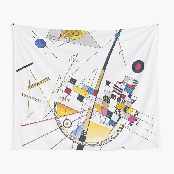 Impression of a Picture by Kandinsky, Delicate Tension No. 85, 1923 Artwork Impression In Vector Graphics Tapestry