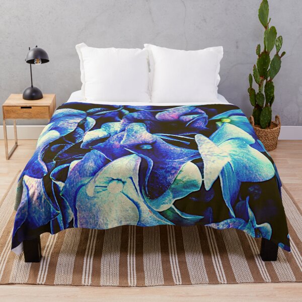 Item preview, blue neon flowers designed and sold by cutecrazytshirt.