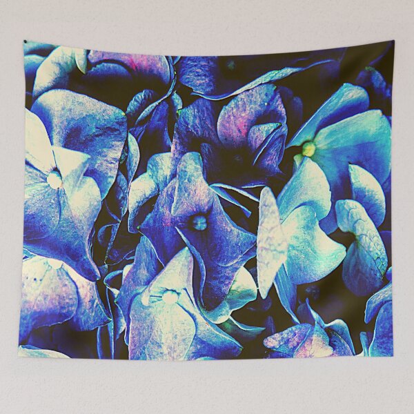 Item preview, blue neon flowers designed and sold by cutecrazytshirt.