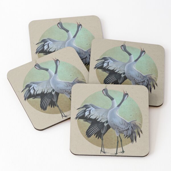 Item preview, The Common crane bird background illustration designed and sold by nightlyforest.