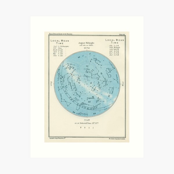 Item preview,  Star map August Midnight designed and sold by Nicolas Roughton.