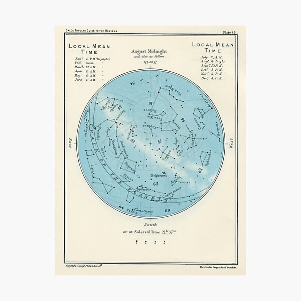 Item preview,  Carte des étoiles Août Minuit designed and sold by Salocin.