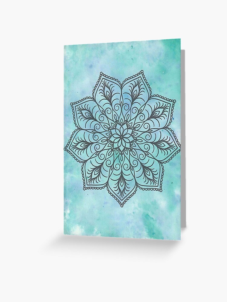 Hand Painted Mandala Notecard Set, Watercolor Cards, Blank Cards