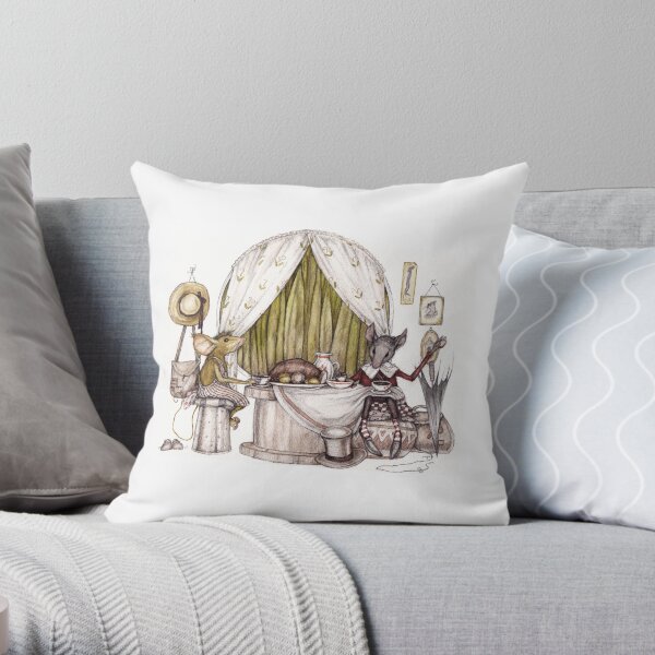 City Mouse, Country Mouse Throw Pillow