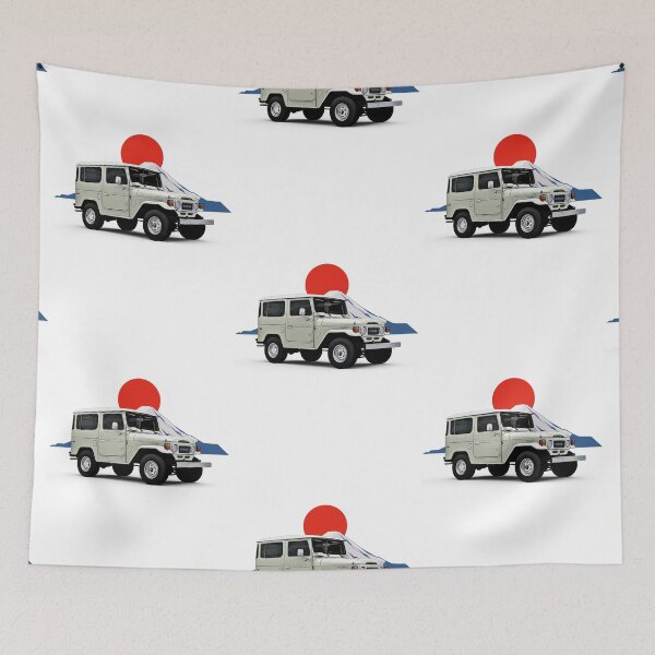 Item preview, FJ40 Landcruiser Fuji JDM Japan Print designed and sold by Auto-Prints.