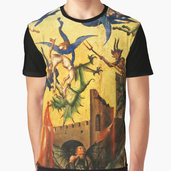 Aperçu de l'œuvre Angels vs Demons vintage medieval artwork créée et vendue par Vintage Designs +.