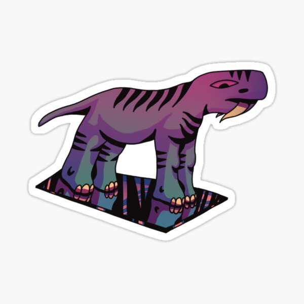 reflected dinosaur Sticker
