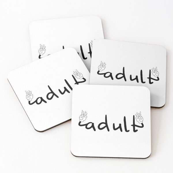Item preview, So called "adult" - typography with cartoon air quotes designed and sold by Happy Puppy Print On Demand.