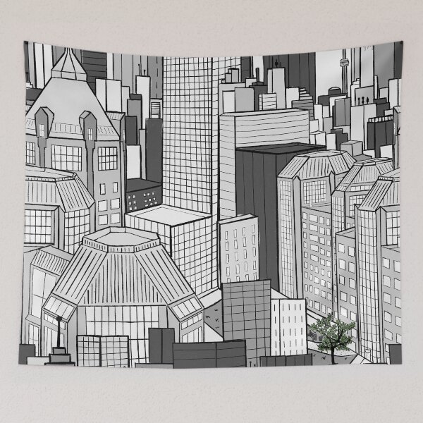 Item preview, City Living monochromatic designed and sold by Quick Brown Fox Canada.