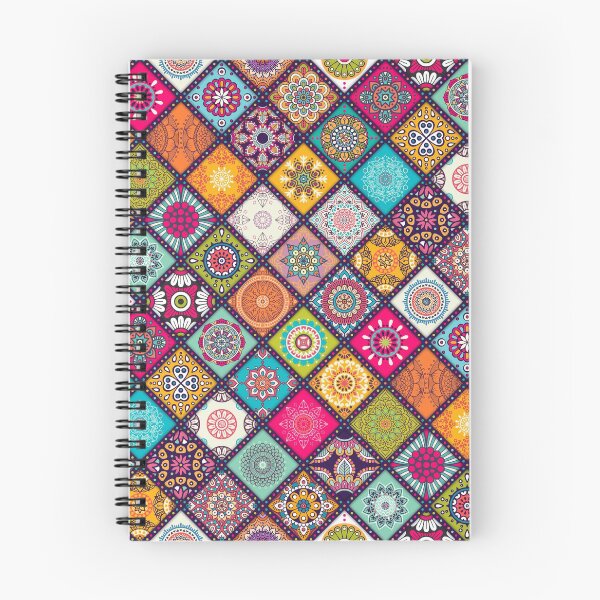 Item preview, Colorful Mediterranean Portugese Aztec Tiles Mandalas designed and sold by WildHoneyDesign.