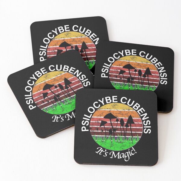 Item preview, Psilocybe Cubensis - Magic Mushrooms - Terence mckenna Psilocybin (white on black) designed and sold by Fruitsome.