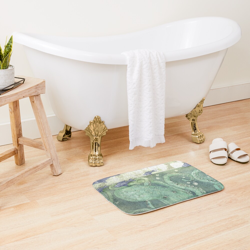 Here Be Monsters Bath Mat