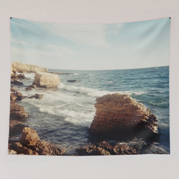 Item preview, Crashing Waves - Cliffs of Cassis designed and sold by Bryony Rose.