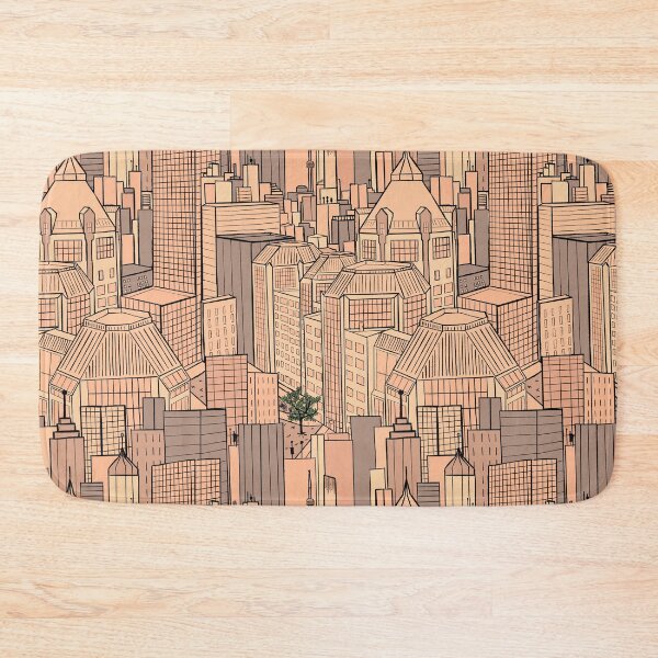 Item preview, City Living in peach and grey tones designed and sold by Quick Brown Fox Canada.