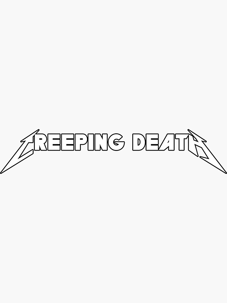  creeping death sticker for sale by lelikvee redbubble