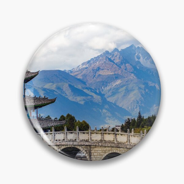 Item preview, Beautiful China Bridge With Snow Mountain Background designed and sold by JTS STORE.