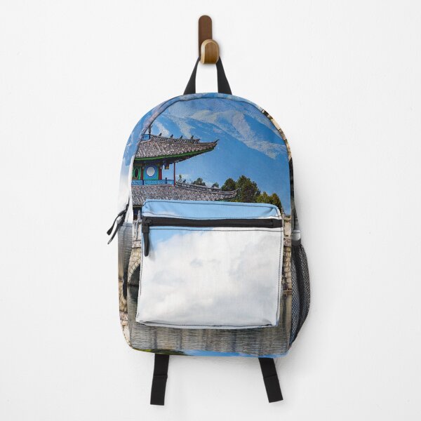 Item preview, Beautiful China Bridge With Snow Mountain Background designed and sold by JTS STORE.