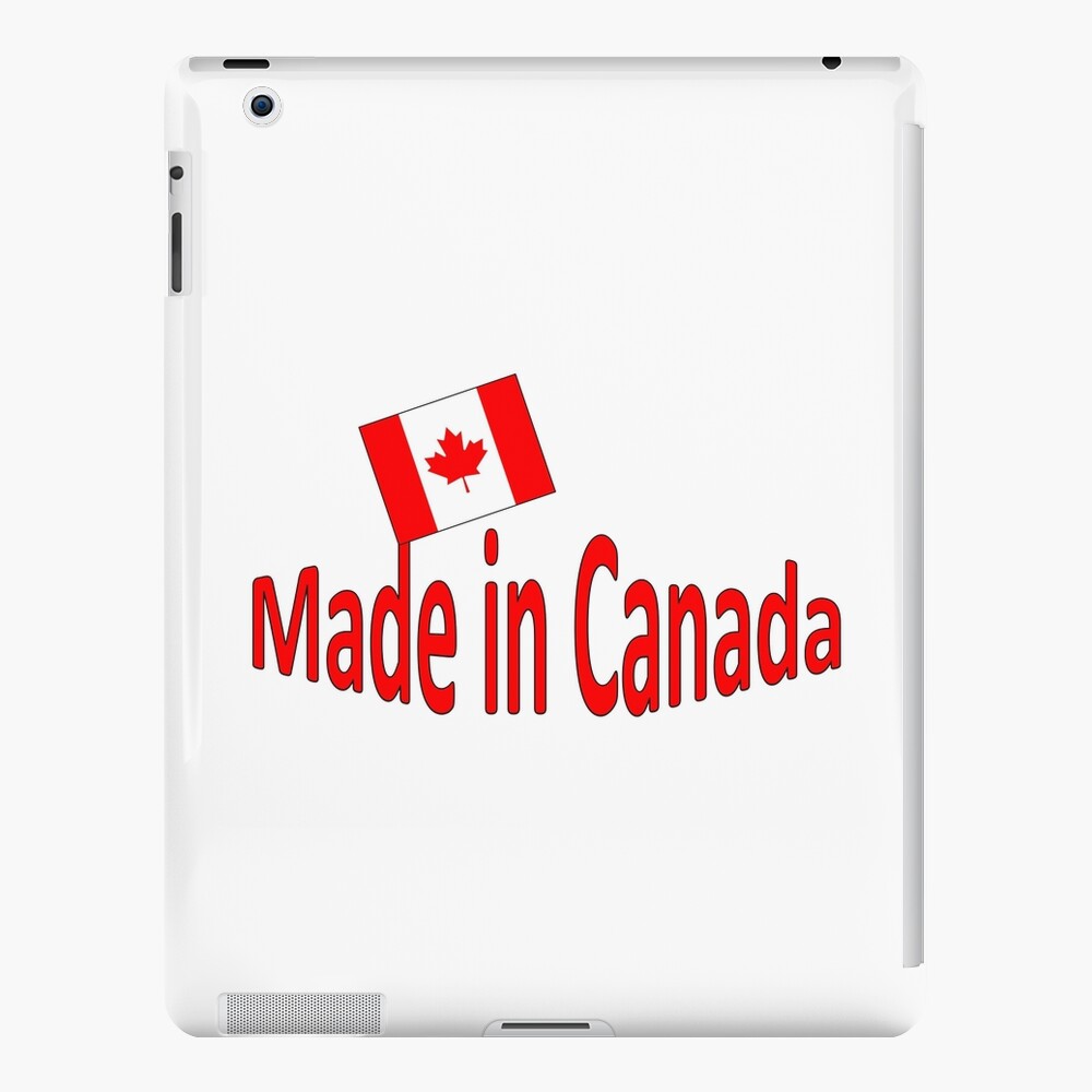 Proud Canadian Red Font says made in Canada iPad Case & Skin