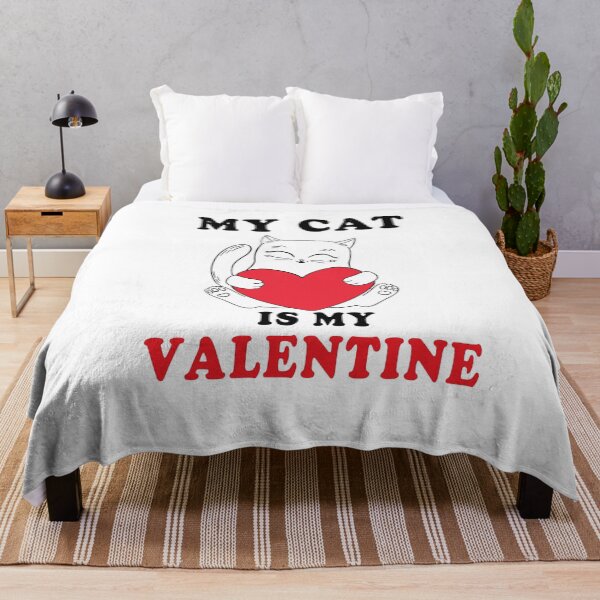 Item preview, My Cat Is My Valentine - holding heart designed and sold by youngdstag.