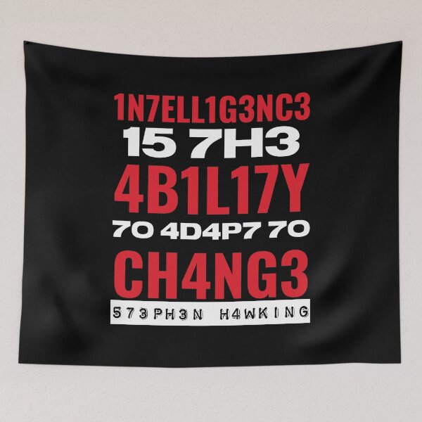 Item preview, Intelligence Stephen Hawking quote designed and sold by DesignsByRisa.
