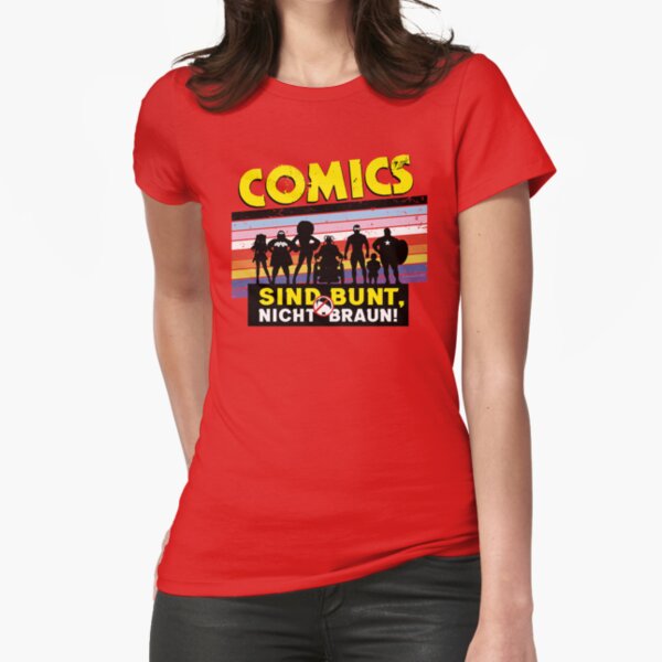 Comics sind bunt! Tailliertes T-Shirt